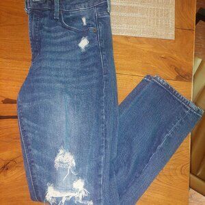 Old Navy Cropped Power Straight High Rise Jeans